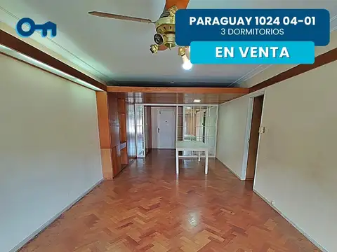 3 DORMITORIOS. CENTRO. CON COCHERA. AMPLIO.