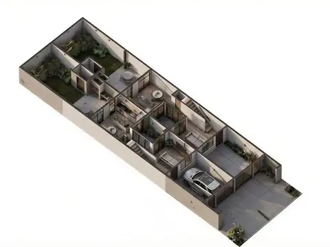 Dúplex en alquiler de 3 dorm. c/ cochera en Tres Cerritos, Salta