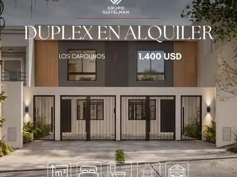 Dúplex en alquiler de 3 dorm. c/ cochera en Tres Cerritos, Salta
