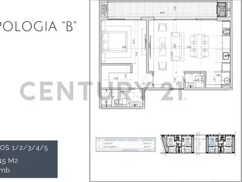 Departamento en Venta de 2 ambientes