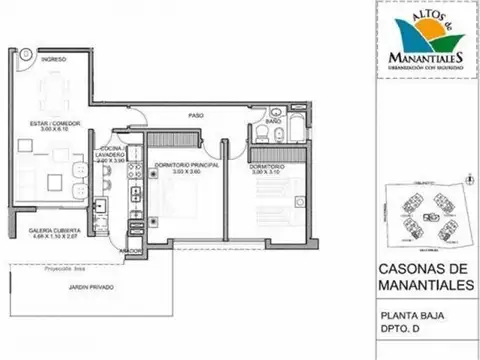 Departamento en Venta con 1 cocheras