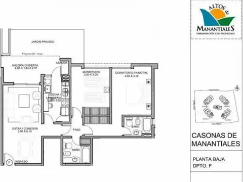Departamento en Venta de 1 dormitorio
