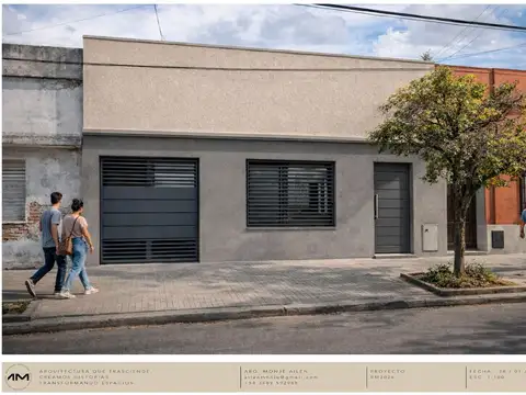 Casa en Venta con proyecto de contrucción. A estrenar. 2 dorm. Patio. Cochera. Pleno Centro Campana