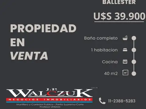 Hermoso Departamento en venta en Villa Ballester