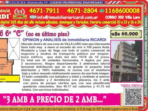 3 AMB A PRECIO DE 2 AMB