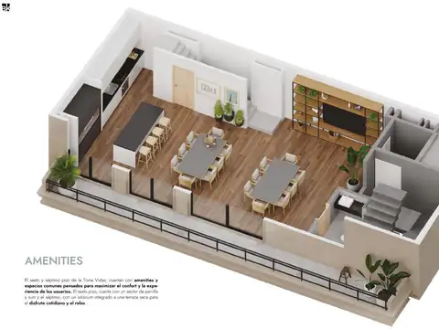 Departamento 3 ambientes con 2 baños