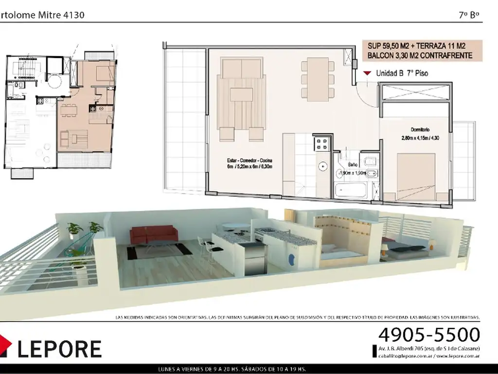 Bartolomé Mitre 4130 1, 2 y 2 ambientes en duplex - Foto 11