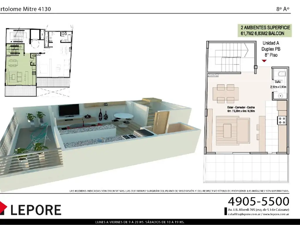 Bartolomé Mitre 4130 1, 2 y 2 ambientes en duplex - Foto 13