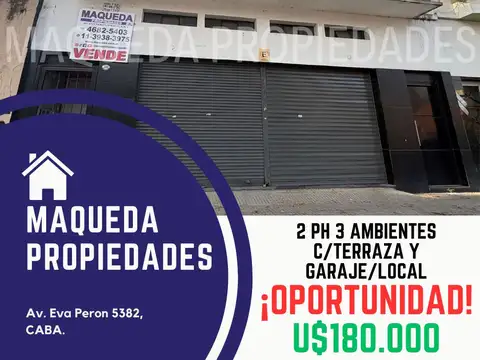 2 Ph 3 Ambientes C/ Patio Y Terraza + Garaje/local ¡ Oportunidad !