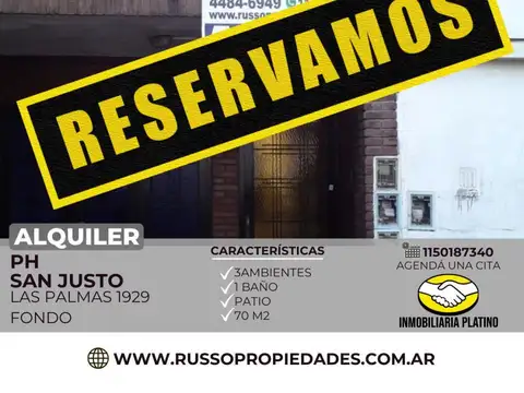 Alquiler PH 3 Ambientes, San Justo 