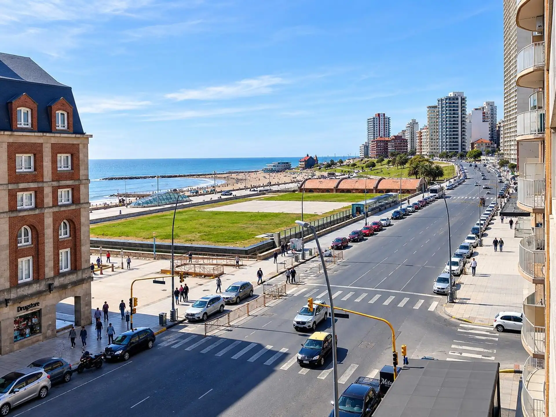 1 AMBIENTE A LA CALLE CON BALCÓN Y VISTA PARCIAL AL MAR