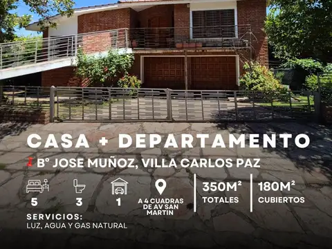 Venta Casa De 3 Dormitorios Con Departamento En Barrio José Muñoz, Villa Carlos Paz