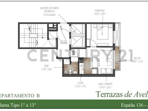 VENTA 2 AMBIENTES con BALCON - A ESTRENAR - CENTRO DE AVELLANEDA
