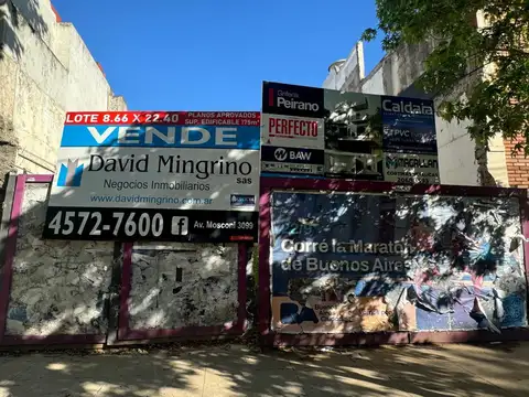 Terreno en Venta 22  mts Fondo