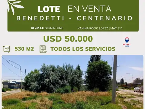 Lote en venta | Loteo Benedetti – Centenario
