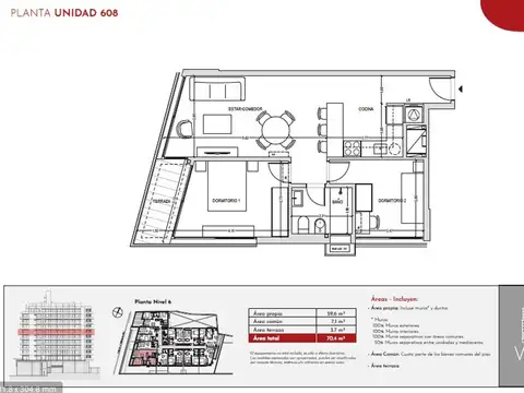 Venta apartamento 2 dormitorios Vivo Life Centro