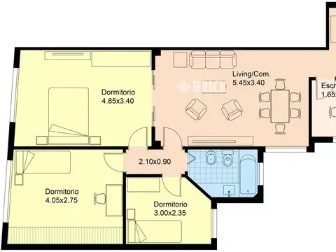 Departamento en Venta de 4 ambientes