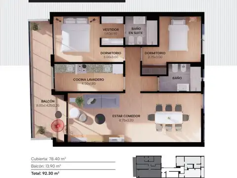 Departamento en Venta en Floresta Norte, USD 269.700