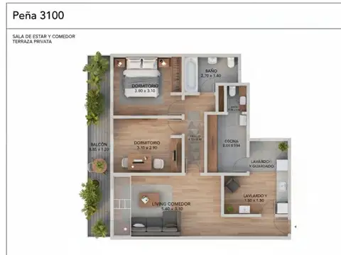 Departamento en Venta de 2 dormitorios