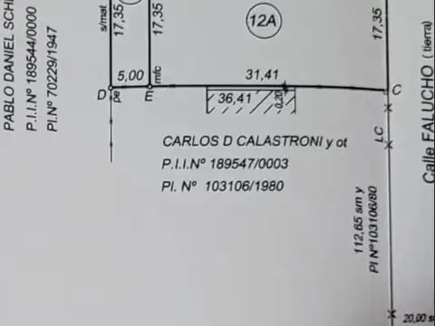 Terreno en Venta en Oliveros, USD 27.500