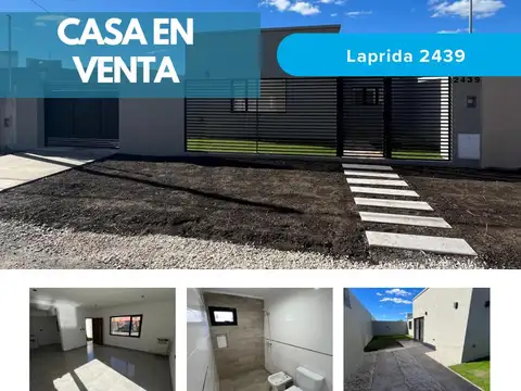 Casa a estrenar en Barrio Tropezón. Ubicada en Laprida 2400, en una zona en crecimiento de la ciudad.