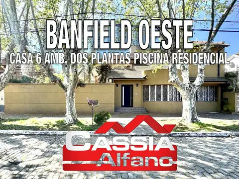 CASA SOBRE LOTE DE 20m FRENTE, DOS PLANTAS, 4 DORMIT, FONDO, PISCINA, SOTANO, PLAY ROOM, RESIDENCIAL