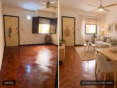 Departamento 2 ambientes con 1 baño