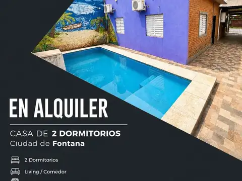 Se Alquila Casa de 2 dormitorios en Fontana
