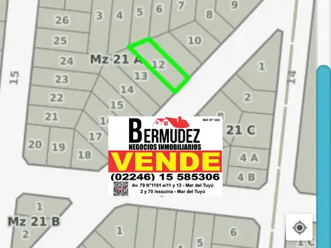 Venta Lote Diagonal 21 Entre 45 Y 46 Santa Teresita Oportunidad!!