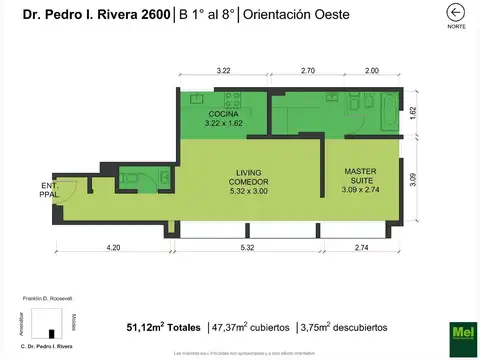 Departamento en Venta de 2 ambientes