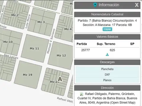 Ex Ruta 229 \u002D Calle Rafael Obligado \u002D Bahia Blanca