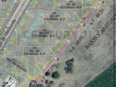 Terreno en Venta 29  mts Fondo