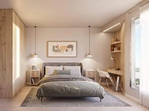 Departamento 2 ambientes con 2 baños