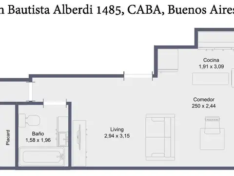 Departamento en Venta en Caballito, USD 105.000