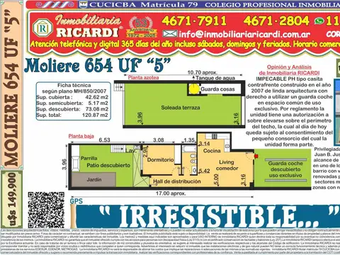 Moliere 654 , Piso PB