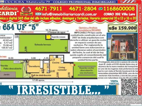 IRRESISTIBLE...  arquitectonico PH con cochera y jardin 