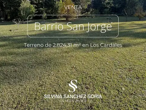 VENTA TERRENO 2800 MTS BARRIO SAN JORGE, LOS CARDALES