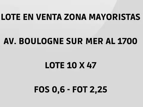 Terreno • Venta • Tapiales • Zona mayoristas
