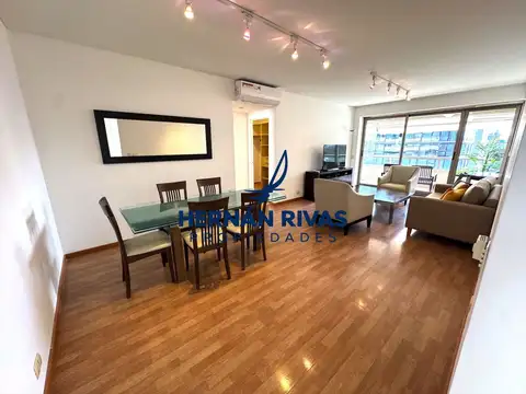 Departamento 3 ambientes con muebles y cochera en Puerto Madero
