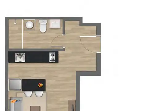 Venta Monoambiente Parque batlle, balcón con renta