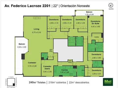 Departamento en Venta de 5 ambientes