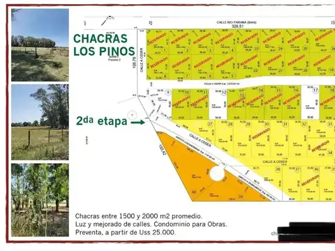 Terreno en Venta en Los Pinos, USD 25.000