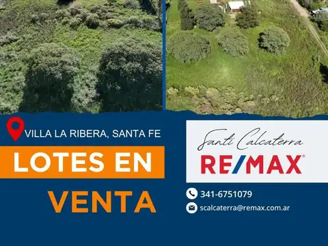 VENTA DE LOTES EN VILLA LA RIBERA, VISTA AL RIO.