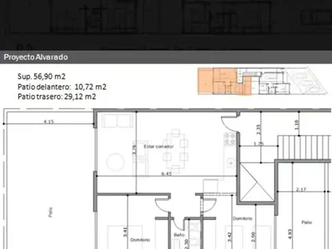 Departamento 3 ambientes con 1 baño