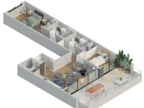 Departamento en Venta de 3 ambientes