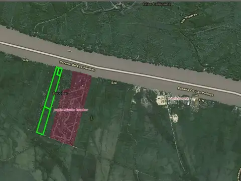 VENTA TERRENO ISLA 115.582m2 SOBRE PARANÁ, ESCOBAR