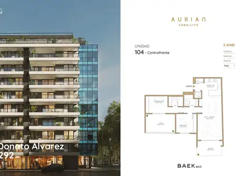 Departamento en Venta en Caballito, USD 282.600