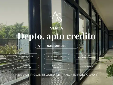 Venta de Depto 4 amb APTO CRÉDITO en SAN MIGUEL