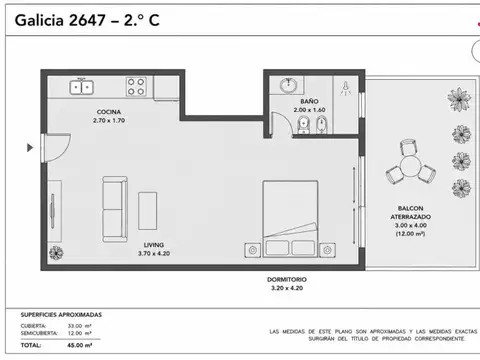 Departamento en Venta de Monoambiente