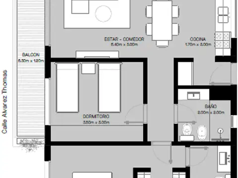 Departamento en Venta de 2 ambientes